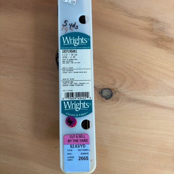 Vintage Sewing Trim Asian Cherry Blossom Print 5 yds - Picture 5 of 9